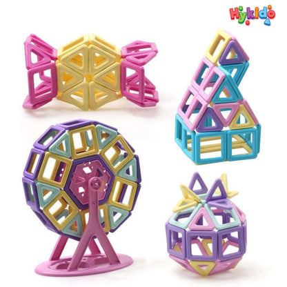 Magnetic Tiles Building Set With Wheels