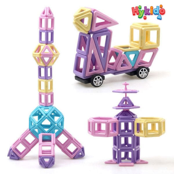 Magnetic Tiles Building Set With Wheels