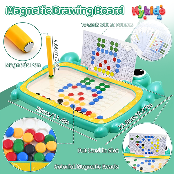 Magnetic Drawing Board with Magnet Pen & Beads