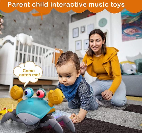 Rechargeable Crawling Musical Crab Toy – Interactive, Fun, and Engaging!