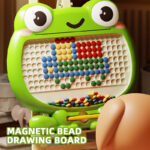 Magnetic Frog Drawing Board – Montessori Beads Puzzle Drawing Toy - Image 3